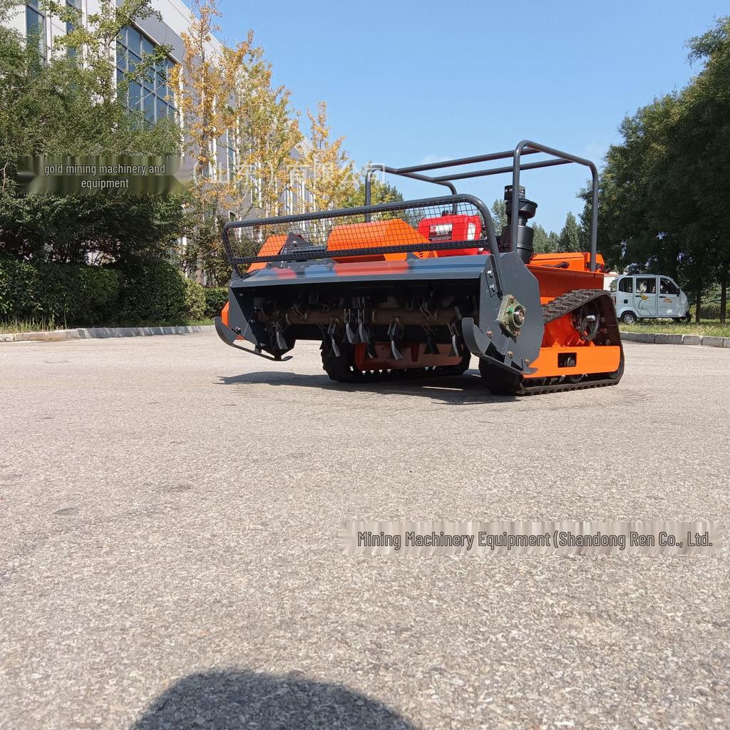 Self-Propelled Remote Control Lawn Mower, 120cm Cutting Width, Agricultural Four-Stroke Grass and Weed Cutter for Italy Export