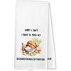 Sorry I Can't I Have To Feed My Sourdough Starter Funny Kitchen Towels, Cooking Bakery Dish Towel for Bakers, Gifts for Bakers Kitchen Decor, Baking