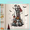 Ghost Halloween Bride Groom With Pumpkin Skeleton Wall Stickers For Home Decor