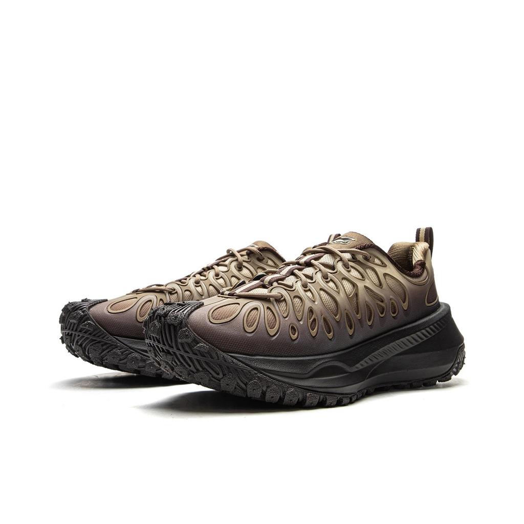 Li Ning Youxia CRC Модные трендовые амортизирующие поддерживающие отскок низкие повседневные кроссовки унисекс повседневная обувь желто-коричневый AZGV087-3