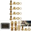 16 pcs C Clamp Brake Shoes Nuts Kit Bolt Titanium Alloy Screws Set for Road Bicycle Bikegold