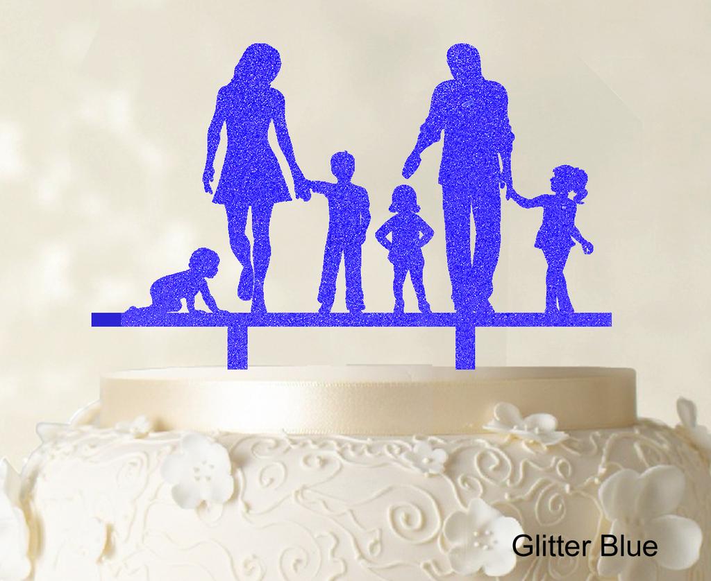 Персонализированный семейный торт Топпер на заказ силуэт свадебный торт Топпер украшения торта доступен вариант 6 "-7" дюймов