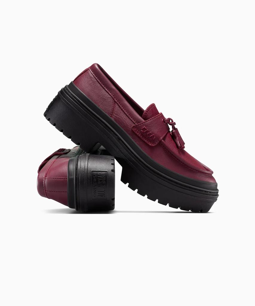Converse Chuck Taylor All Star Rugged Heel Loafers Leather Deep Bordeaux A14708C