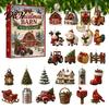 Коллекции ornaments для дома на праздник Рождественский календарь Адвента Ферма 24 шт. Акриловый 2D набор с деревенскими животными амбара Подвесные ornaments Дизайны для украшения елки