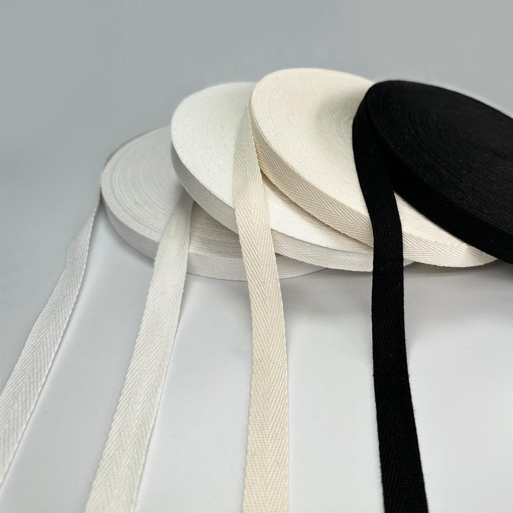50meters 30mm 40mm 50mm Black White Beige Plain Cotton Binding Ribbon Webbing Tape 10mm 15mm 20mm 25mmTrimming