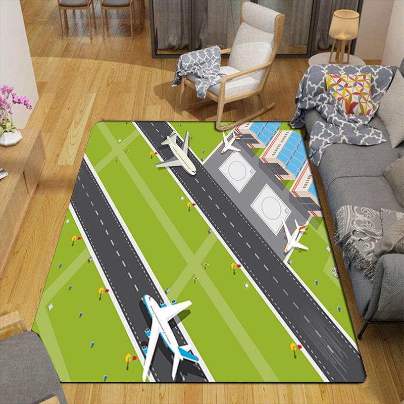Airports and Airplanes Rug Floor Mat for Living Room or Bedroom Soft and Comfortable Carpet a Gift for Birthday and Holiday.MFF0918314
