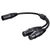 2 In 1 Xlr Splitter Cable Xlr Male To Dual Xlr Female Y-splitter 3pin Balanced Microphone Cable