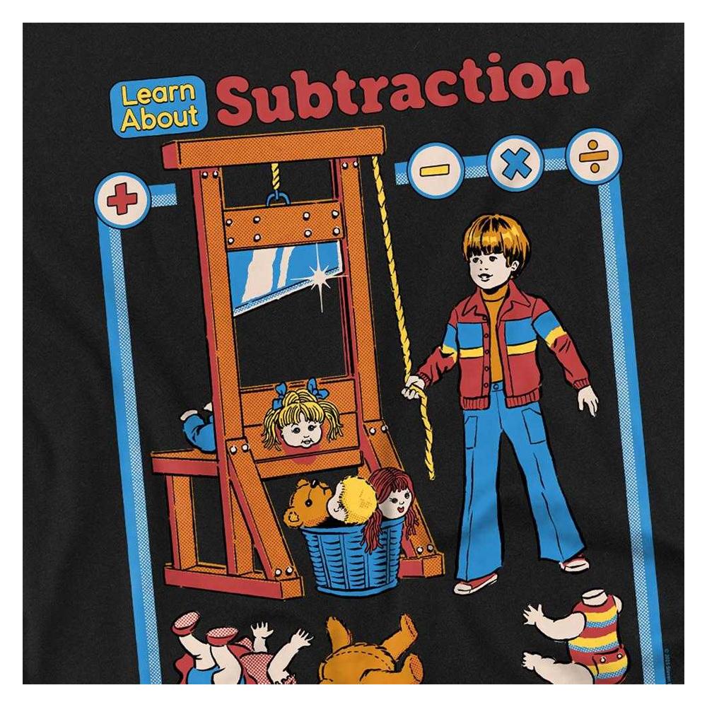 Steven Rhodes Unisex Adult Learn About Subtraction Long-Sleeved T-Shirt