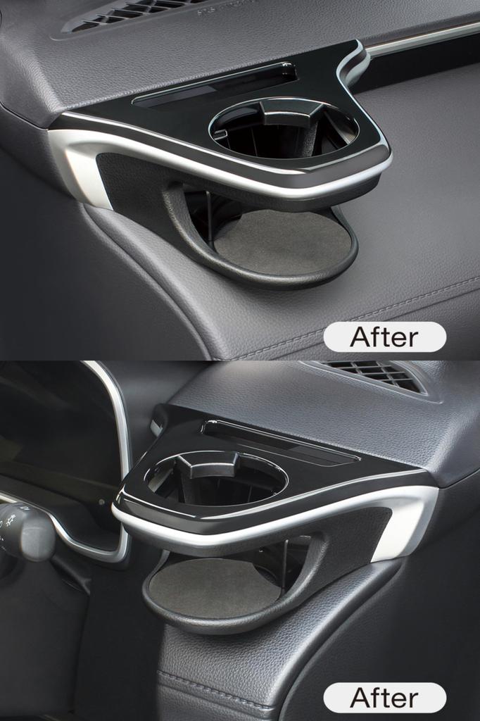 Tsuchiya Yac Набор подстаканников SY-CO5/SY-CO6 для Toyota Corolla Cross (10-я серия RHD), Крепление на вентиляционное отверстие, Черный/Серебристый