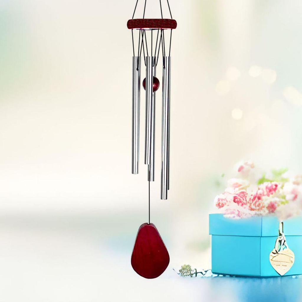 Step-by-Step Aluminum Tube Tuning Wind Chime with European and American Solid Wood, 12 Tubes, Memorial Design