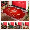 Рождественский приветственный коврик Фестивальный декоративный придверный коврик Моющийся Ковер для гостиной, спальни, ванной комнаты, кухни Полиэстер Домашний декор Ковер