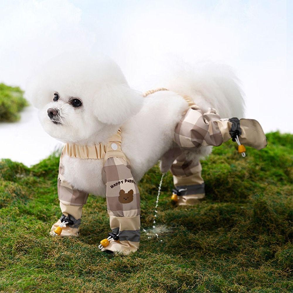 Full Leg Protection Reflective Stripe Pet Pants Adjustable Dog Jumpsuit Shoes for Dogs Puppy