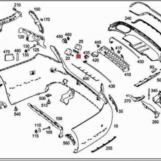 Mercedes-Benz W213 E260/E300 Rear Bumper Tow Hook Cover (Unpainted) - A2138853401