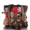 Women's Leather Backpack In Patchwork Design