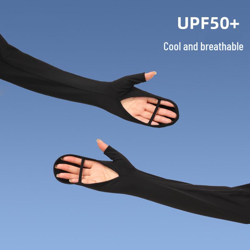 Unisex Ice Silk UV Protection Sleeves: Sun-Guard Cycling, Driving Arm Guards, Finger Cots