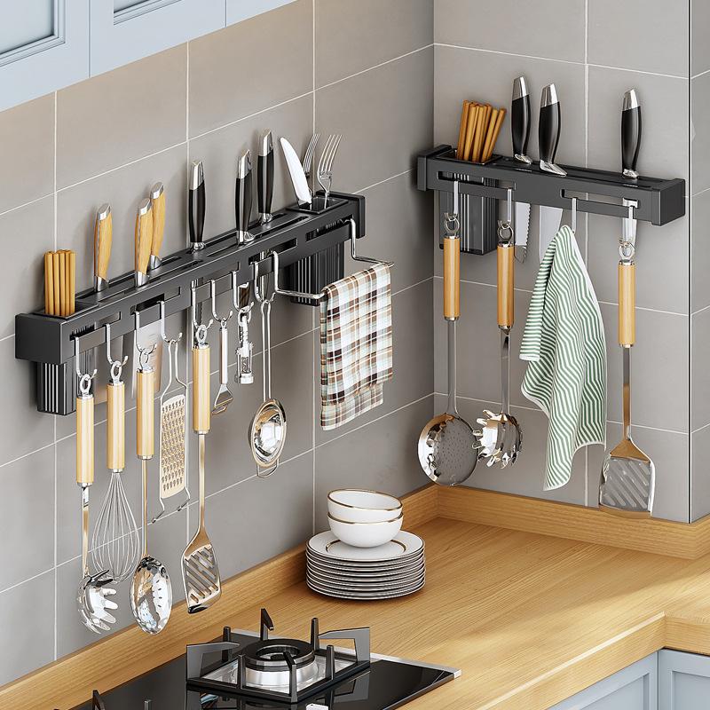 Прочная несущая поверхность из нержавеющей стали, аккуратно организованная полка для столовых приборов, настенная полка для хранения бытовых ножей