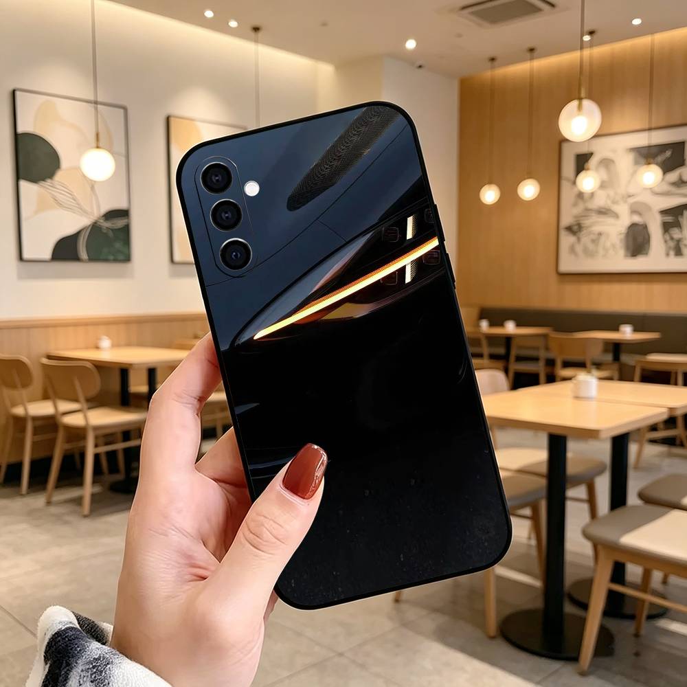 Ultra Sleek Car Su7 Phone Case Black Silicone Soft For Samsung Galaxy A73,A72,A71,A70,A53,A52,A51