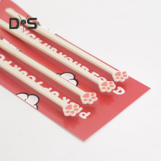 Милые палочки для еды с кошачьими лапками, нескользящие, кухонная утварь с дизайном отпечатков лап, многоразовая, для суши, лапши, уникальный подарок для любителей кошек и японской культуры