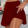 Юбка-шорты Yousheng Summer с высокой талией, однотонная, имитация двух частей, спортивная юбка-шорты из дышащей ткани, повседневная одежда