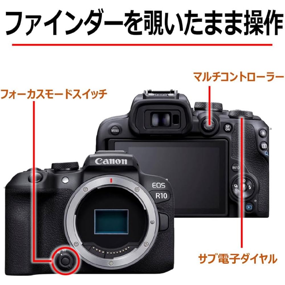 Беззеркальная камера Canon EOS R10 с объективом (РФ-С18-150) Черный/APS-C/EOSR10-18150ISSTMLK