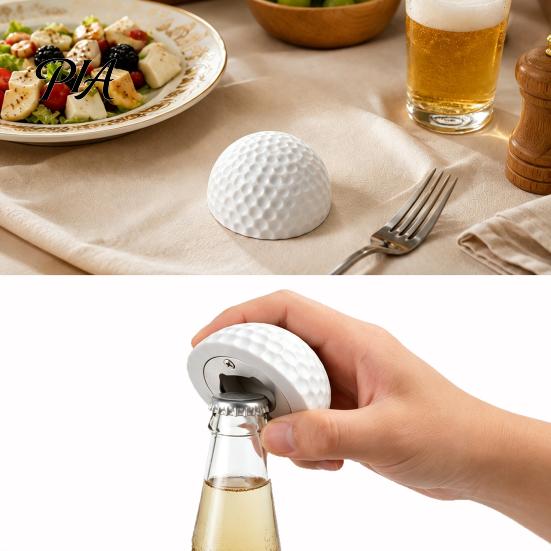 Portable Beer Opener Imitation Golf Ball Bottle Opener, Ergonomic Creative Themed Bar Tool Accessories for Men Kitchen Home And Party Use, Compact