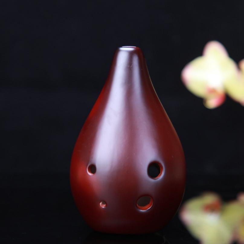 Керамическая черная флейта Alto F Tone Ocarina с 6 отверстиями и подвесной веревкой для профессионального исполнения