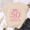50 Ans 50th Years Birthday T-shirts Women Y2K Manga T Shirt Girl 2000s Y2k Funny Clothing