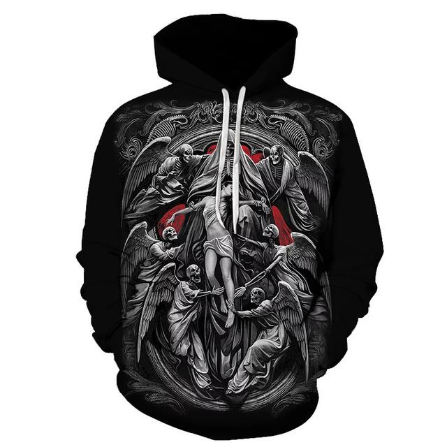 Men's Hoodie 3d Print, Horror Theme Hoodie Fashion Autumn and Winter Men's Sportswear