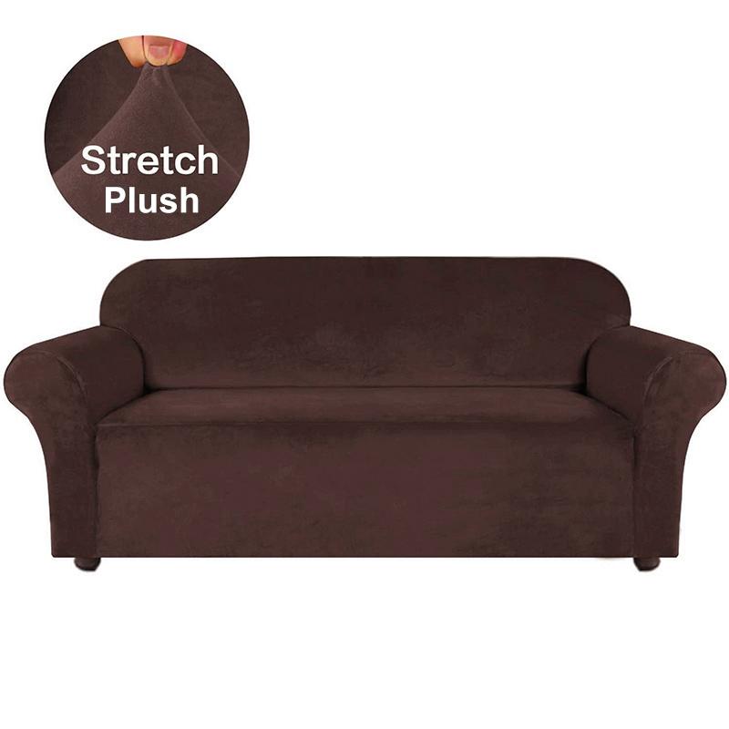 Высококачественные плюшевые эластичные чехлы для диванов для гостиной, секционный угловой диван, чехол, эластичная защита для мебели, 1/2/3/4 места