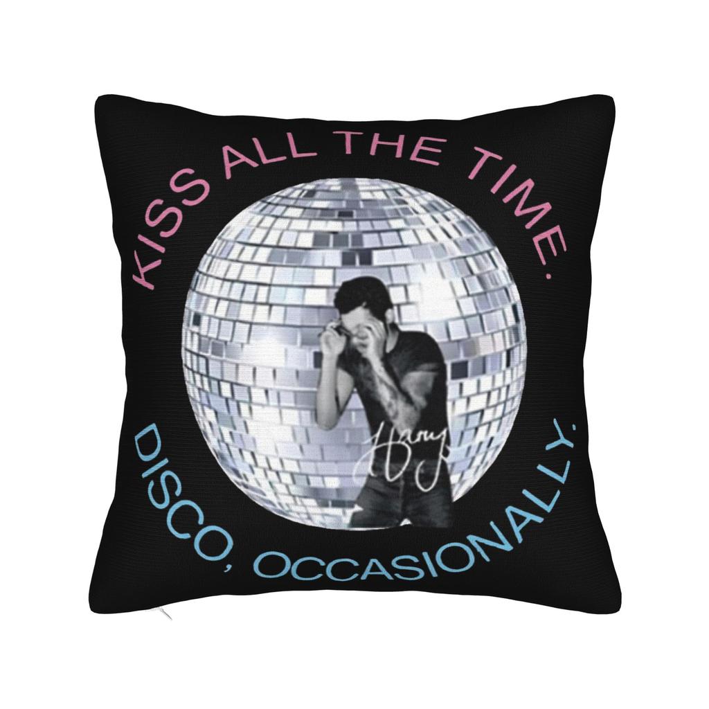 Harrys Styles Kiss All The Time Disco Occasionally Pillowcase Soft Cushion Cover Decorative Throw Pillow Case Cover Home 18''