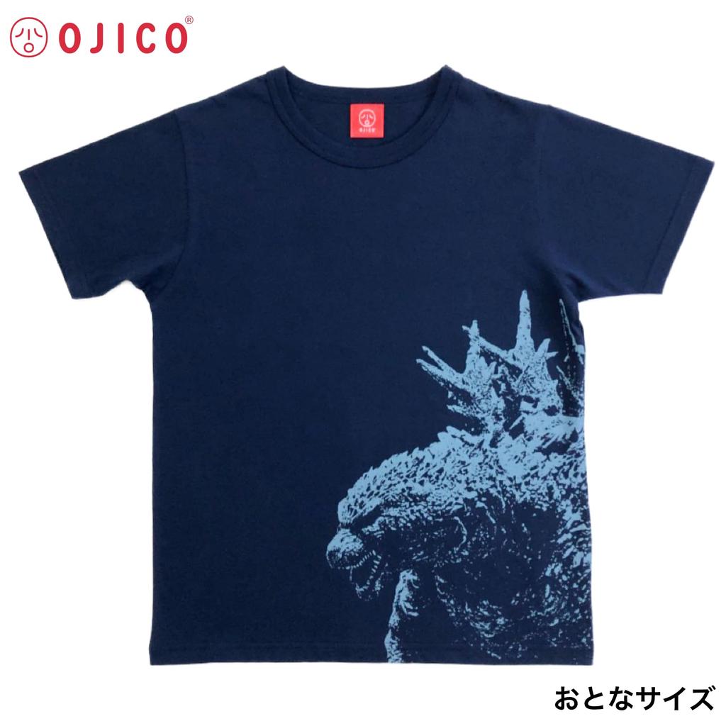 Сделано в Японии Коллаборация Godzilla OJICO 2025 Размер Темно-синий (2023) Футболка, Унисекс, LL, Унисекс, Детская, Женская, Мужская, [Официальная]
