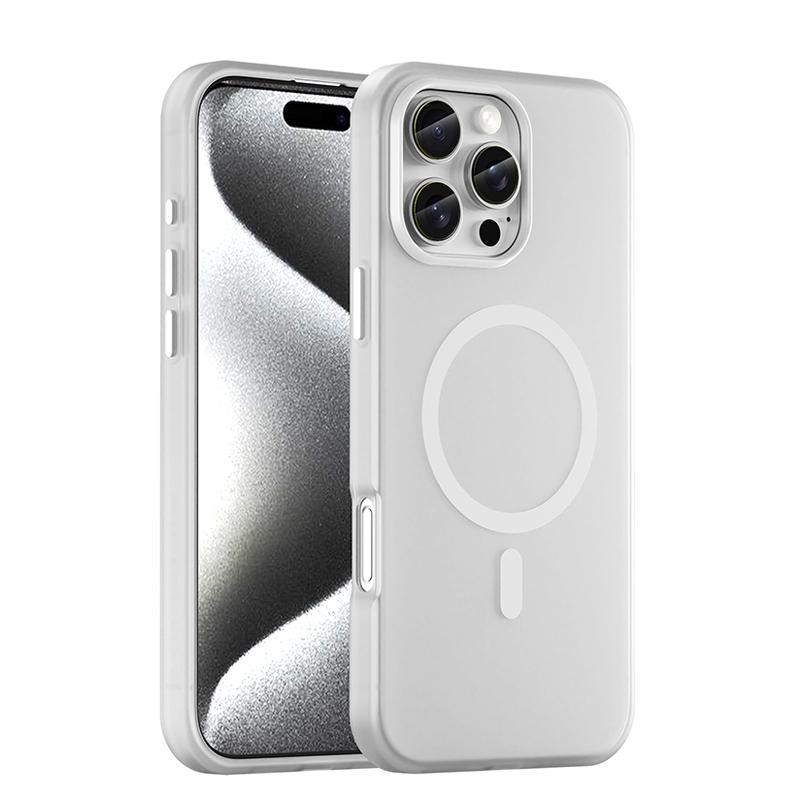 KEYSION Прозрачный матовый чехол для MagSafe для iPhone 13 Pro Max Силиконовый+ПК противоударный чехол для задней панели телефона для iPhone 12 11 Pro Max