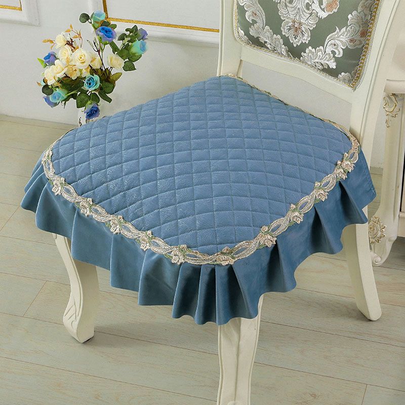 Элегантный кружевной декор 43*45 см, подушка для стула, противоскользящая подушка для сиденья в европейском стиле, домашний декор, обеденный офисный коврик