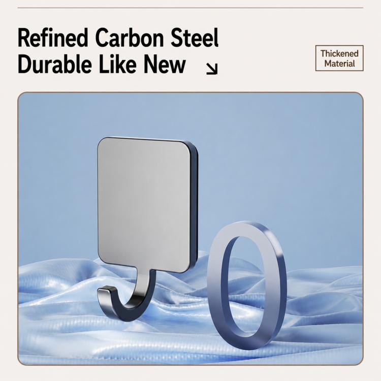 Wall Mounted No Drilling Magnetic Round Metal Hook