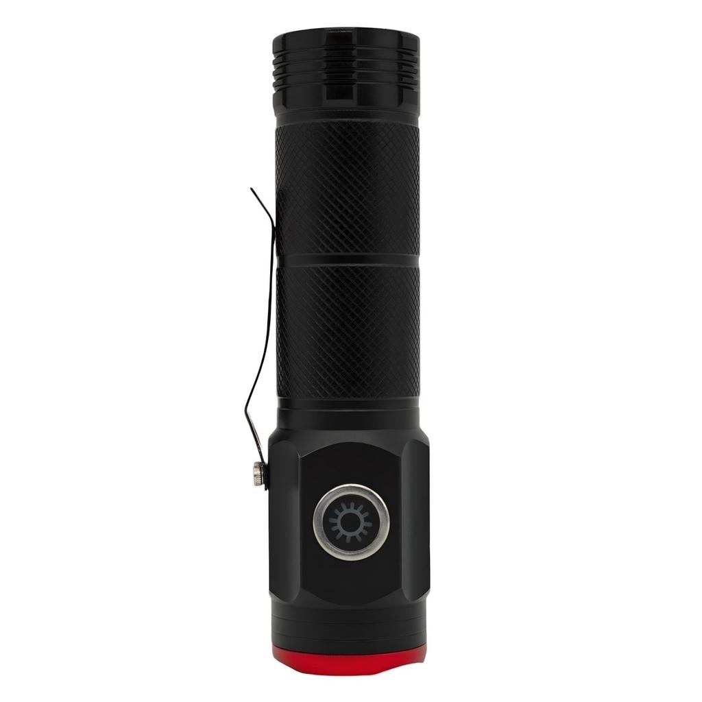 Фонарик 3x LED с магнитом, 900 лм, USB C, 5 режимов работы