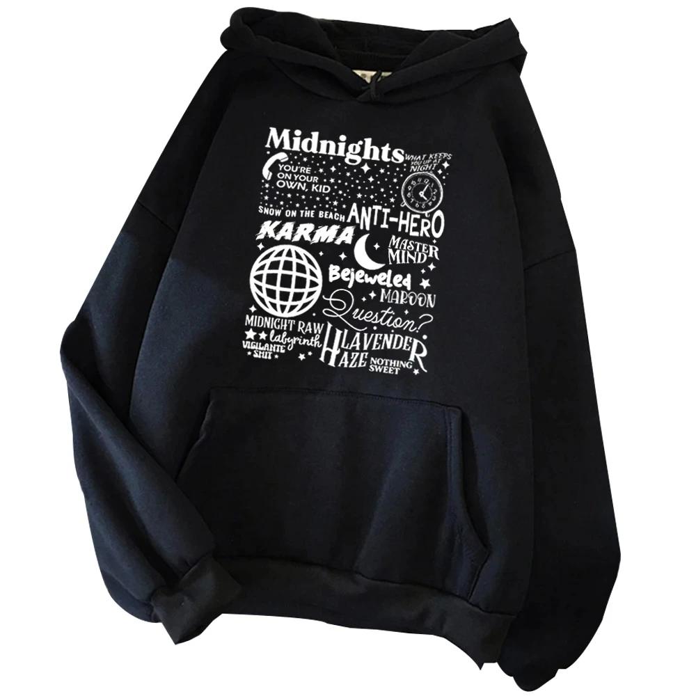 Худи Taylor Midnights Худи Тейлор Толстовка с музыкальным альбомом Подарок для меломанов Женские худи с длинным рукавом Женские пуловеры