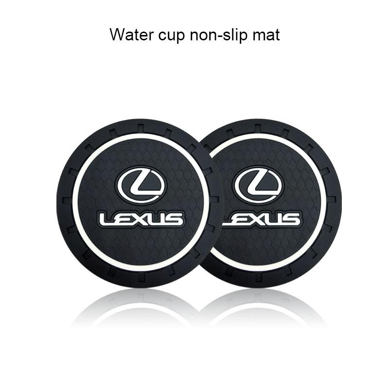 Interior Stickers Car Coaster Pad Anti-slip Anti Coaster Water Cup Slot Decorate Accessories For Lexus NX LS UX LM LX GX LC RZ I