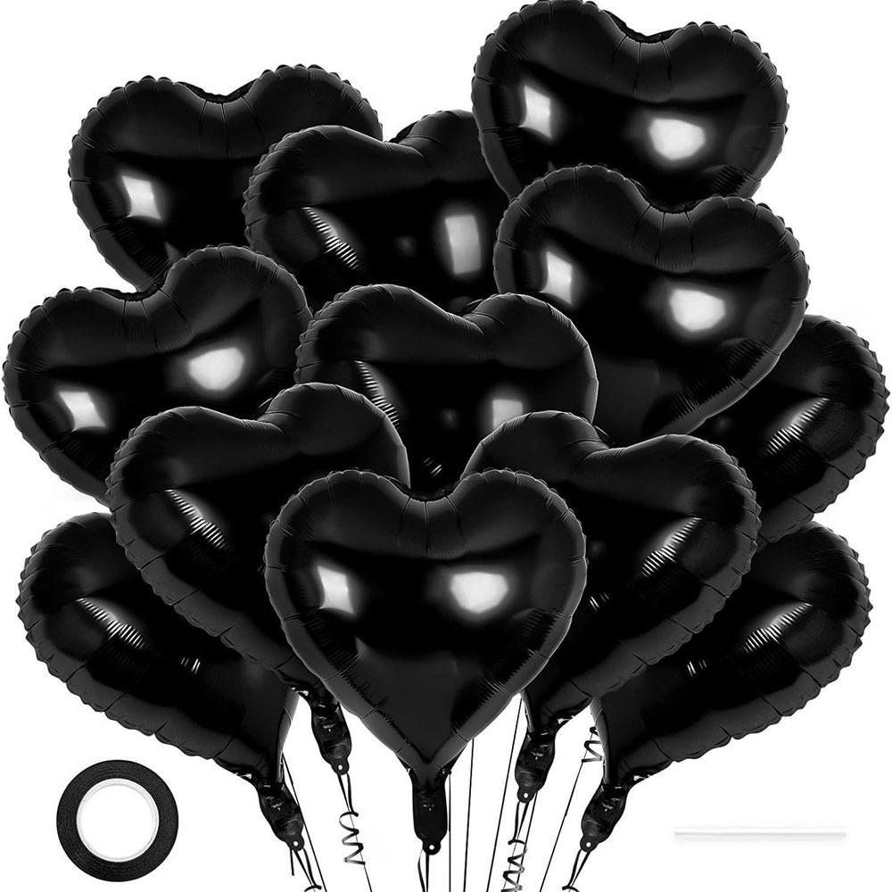 12 шт. Надувные фольгированные шары-сердца 18 дюймов Шары на День святого Валентина День рождения