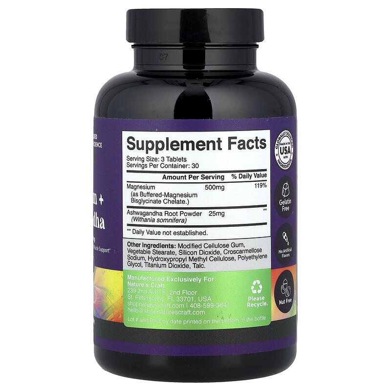 Magnesium + Ashwagandha, 90 Tablets