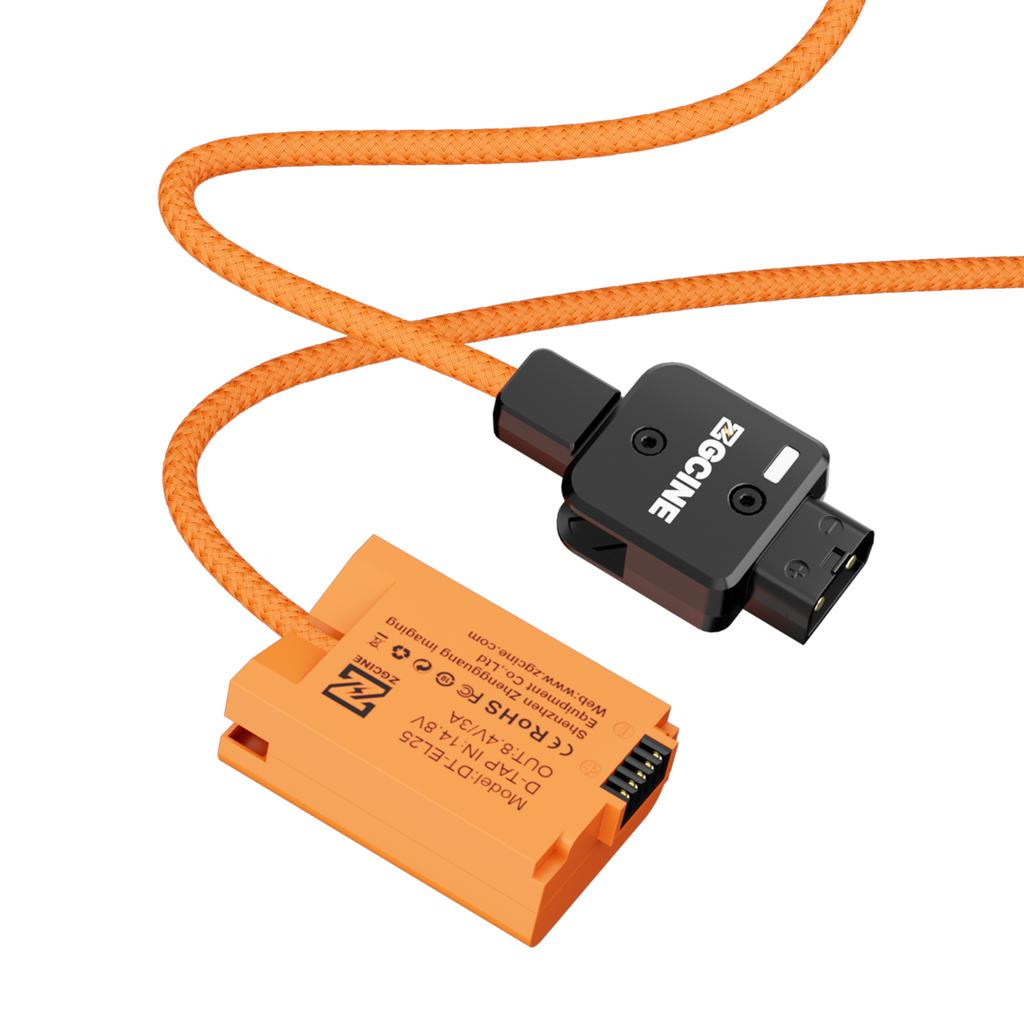ZGCINE EN-EL25 Dummy Battery with D-Tap Connector Power Cable 60cm Long D-Tap To EN-EL25 Dummy