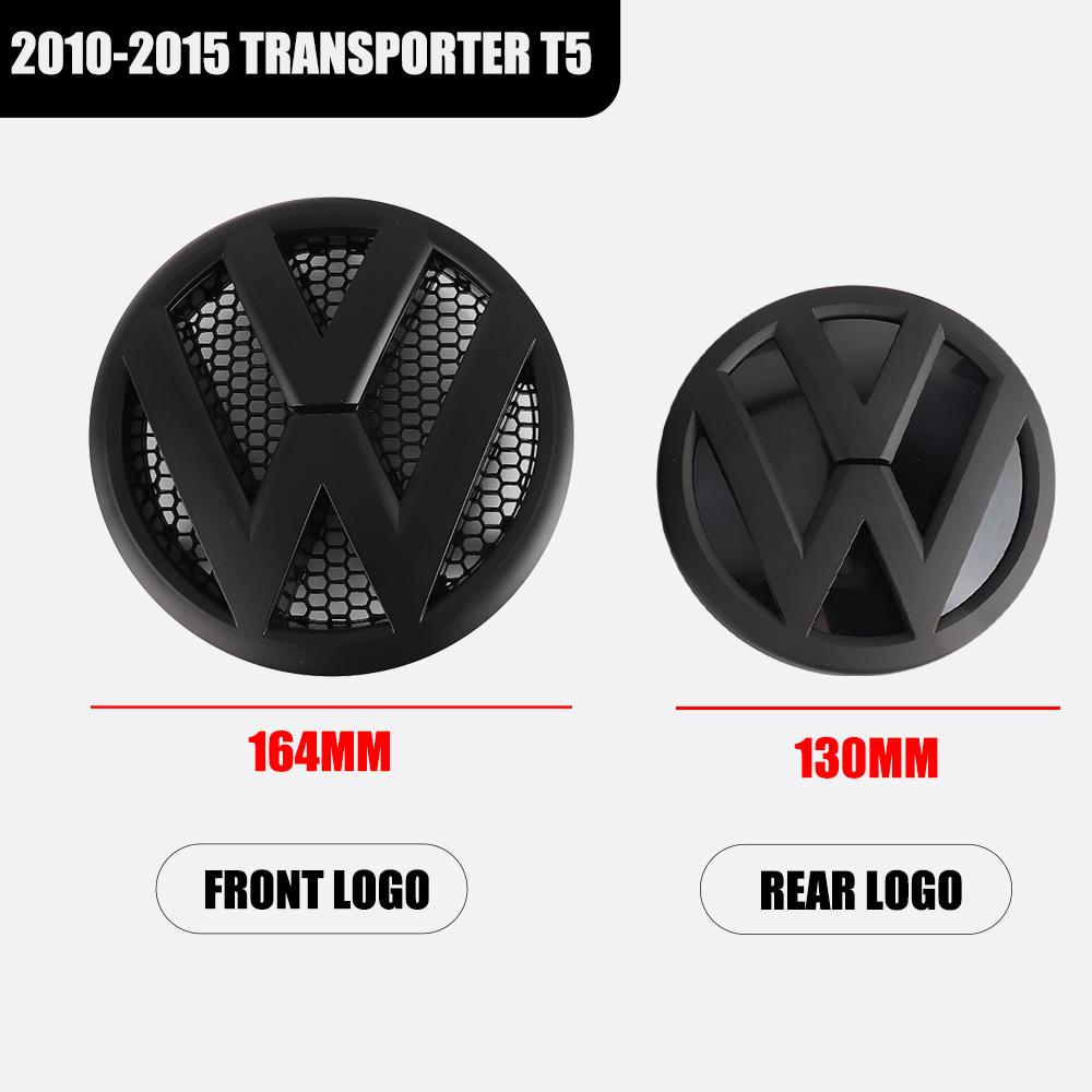 CAT1 1/2pcs Car Front Grill Badge Rear Trunk Emblem Cover Accessories For Volkswagen VW Transporter T5 2010 2011 2012 2013 2015 2014