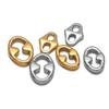 20pcs 304 Stainless Steel Oval Q Shaped Charms Connectors for DIY Jewelry Findings Necklace Pendant Earrings Making Accessories