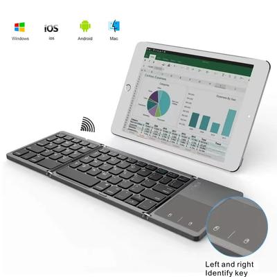 Портативная складная мини-клавиатура, беспроводная Bluetooth-клавиатура, сенсорная панель, цифровая клавиатура для Windows, Android, Mac, IOS, планшета, iPad, телефона
