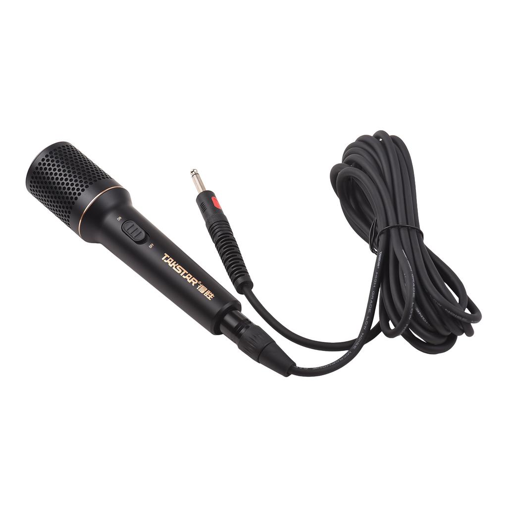 Takstar Ручной кардиоидный динамический вокальный микрофон, проводной микрофон XLR с выключателем питания и выключения
