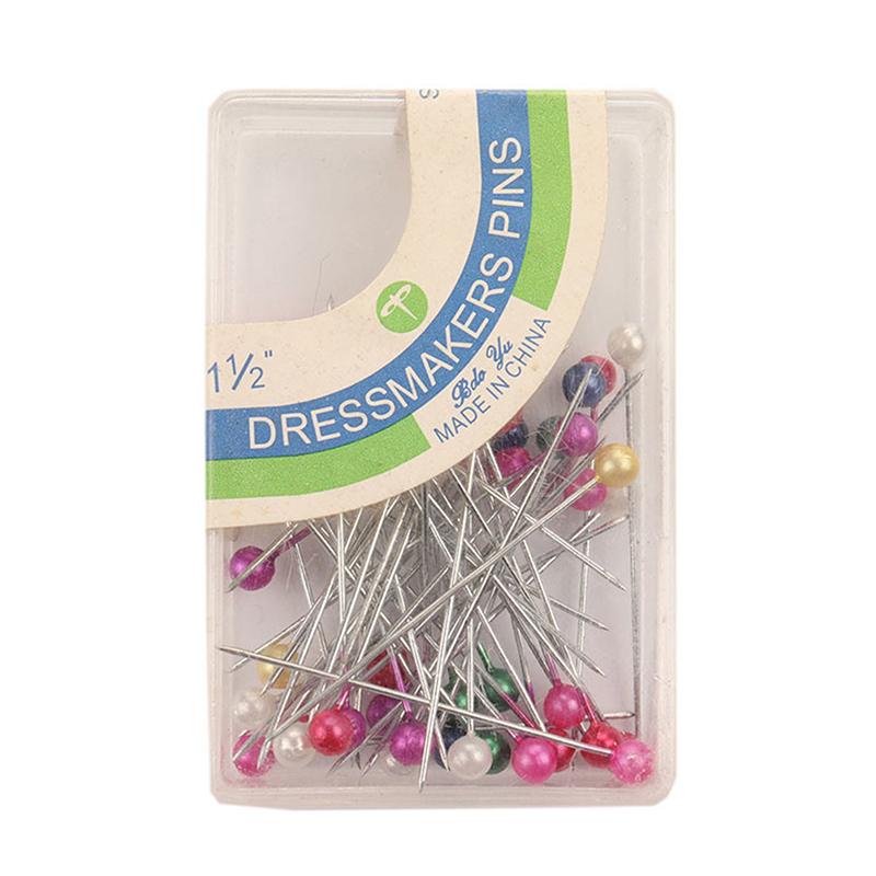 100 шт./кор. Длинные круглые жемчужные иглы, хиджабные клипсы, броши, острые металлические булавки для хиджаба