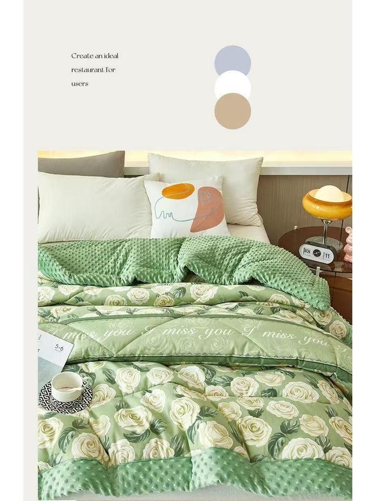 Популярное 3D-массажное одеяло из бобового бархата класса А – для всех сезонов, легкое и теплое, для дома или общежития