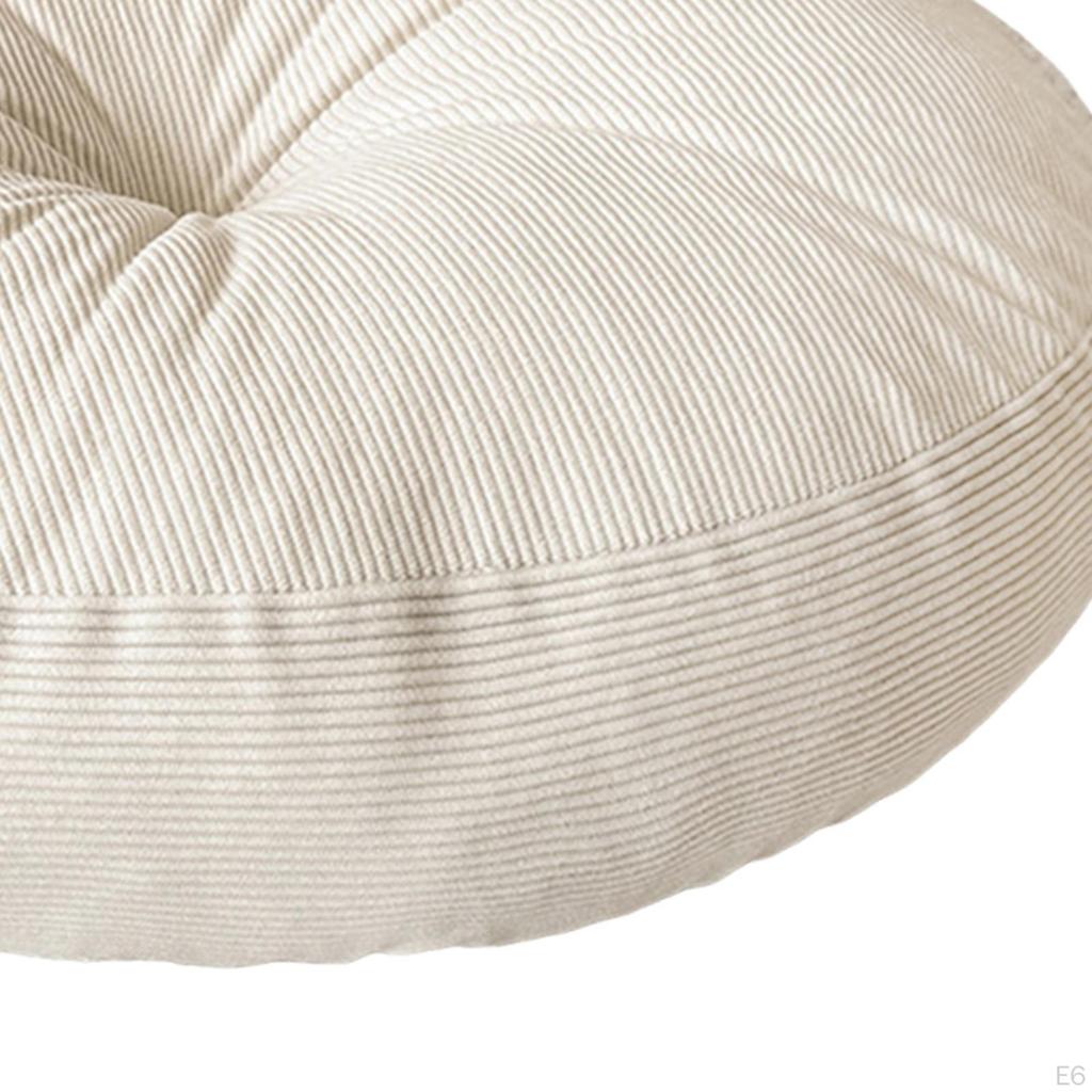 Japanese Tatami Floor Cushion Round Seat Pouf And Decorative Pad with Thick Filling Suitable for