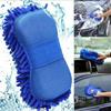 Ultra Absorbent Car Wash Sponge - Premium Chenille Microfiber Mitt, Scratch-Free Cleaning Glove, Sponge Washing Tools