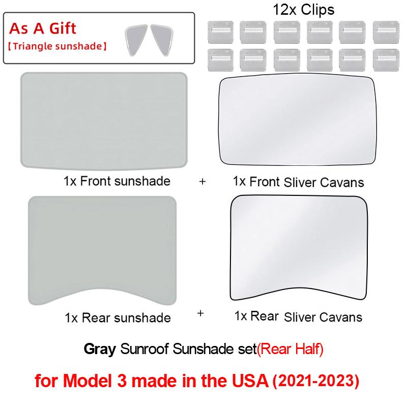 Модернизируйте солнцезащитные шторки для Tesla Model 3 Y 2023. Солнцезащитная шторка на стеклянной крыше. Передний задний люк на крыше. Ветровое стекло. Защитная шторка на крыше. Защитная сетка.