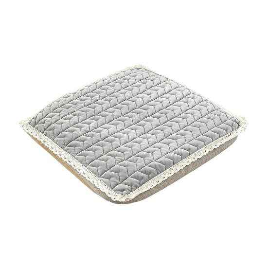 Нескользящие подкладки на стулья Плюшевая подкладка с завязками, Подушка на сиденье с кружевной отделкой, Уютные коврики для сидений за обеденным столом 16 x дюймов Моющиеся Офисные Утолщенные Мягкие Кухонные Табуреты